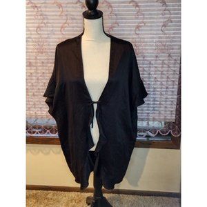 Victoria's Secret Satin Love Robe Kimono, Black, One size fits most